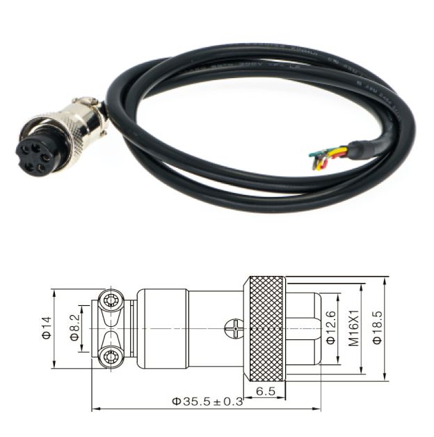 Dimensions connecteur témoin lumineux tri led svei3