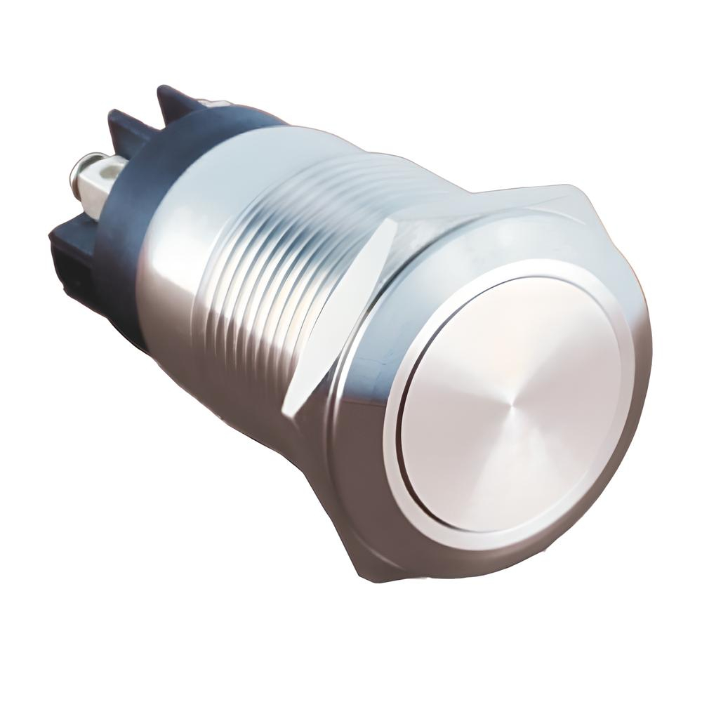 Bouton anti-vandale inox 19 mm 1NO + 1NF