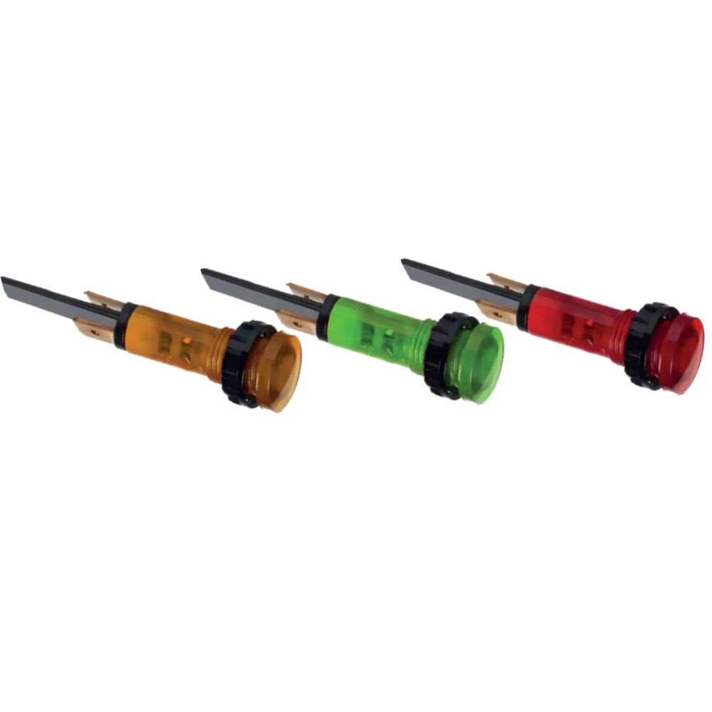 Voyant lumineux languette Ø10 mm écrou