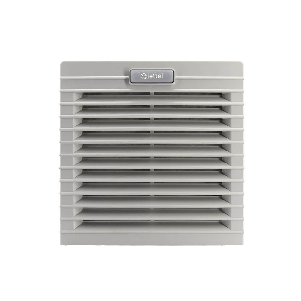 Face de ventilateur à filtre et grille pour armoire électrique